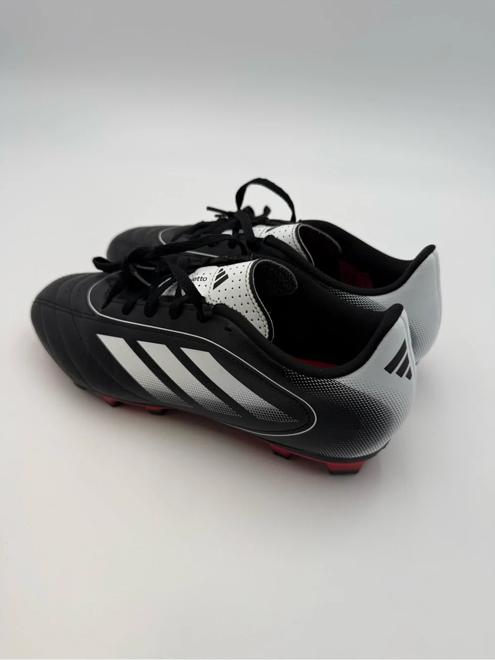 adidas Goletto IX FG/MG Soccer Cleats Men’s US 8 Black White Red IH7702